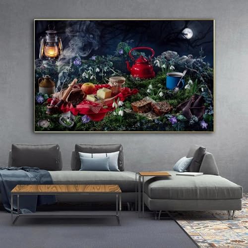 Images art mural pain au fromage déco salon grand format sans cadre