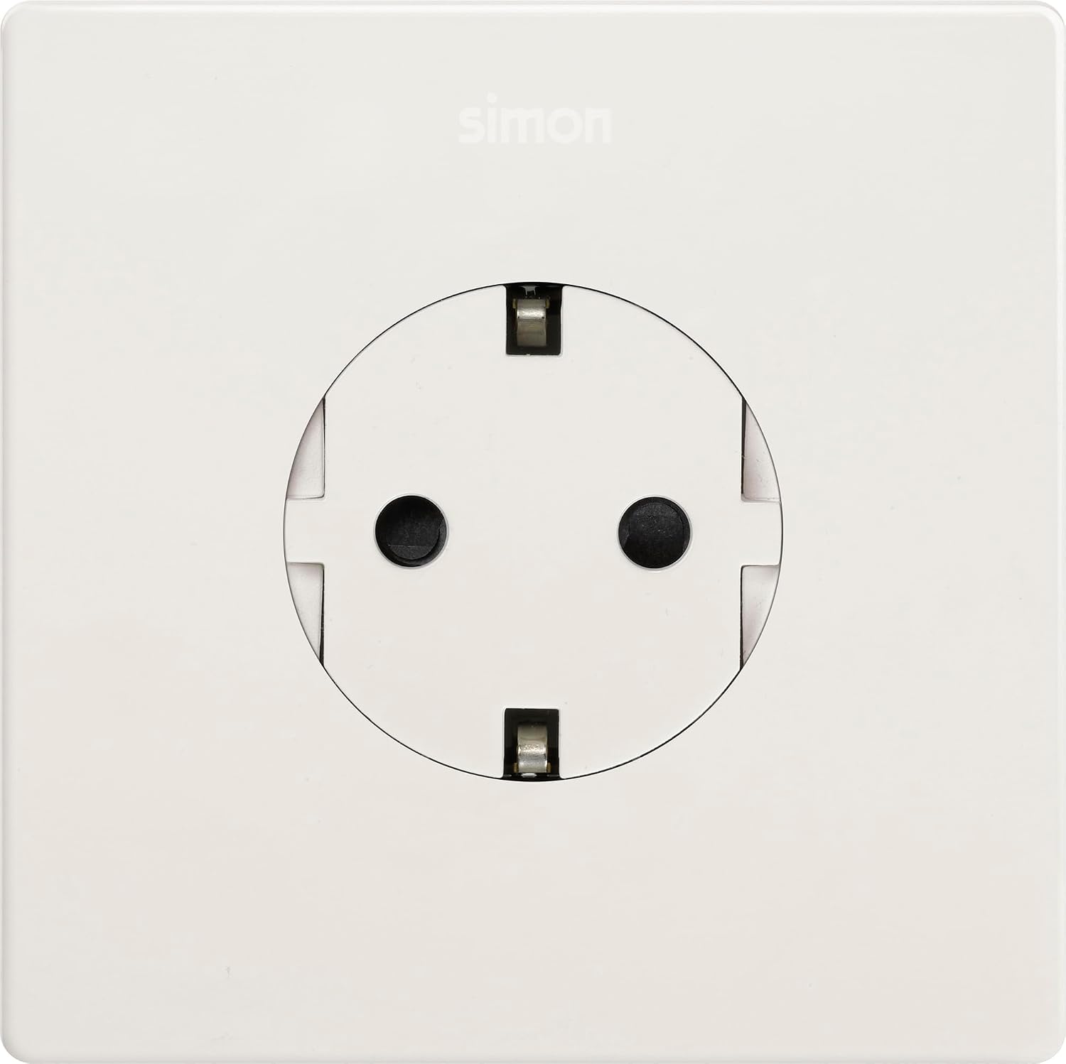 SIMON - Комплект встраиваемых розеток Simon серии 270 Pure Schuko белого цвета, 250 В, 10 А, плоская вилка и тонкие стенки, проста