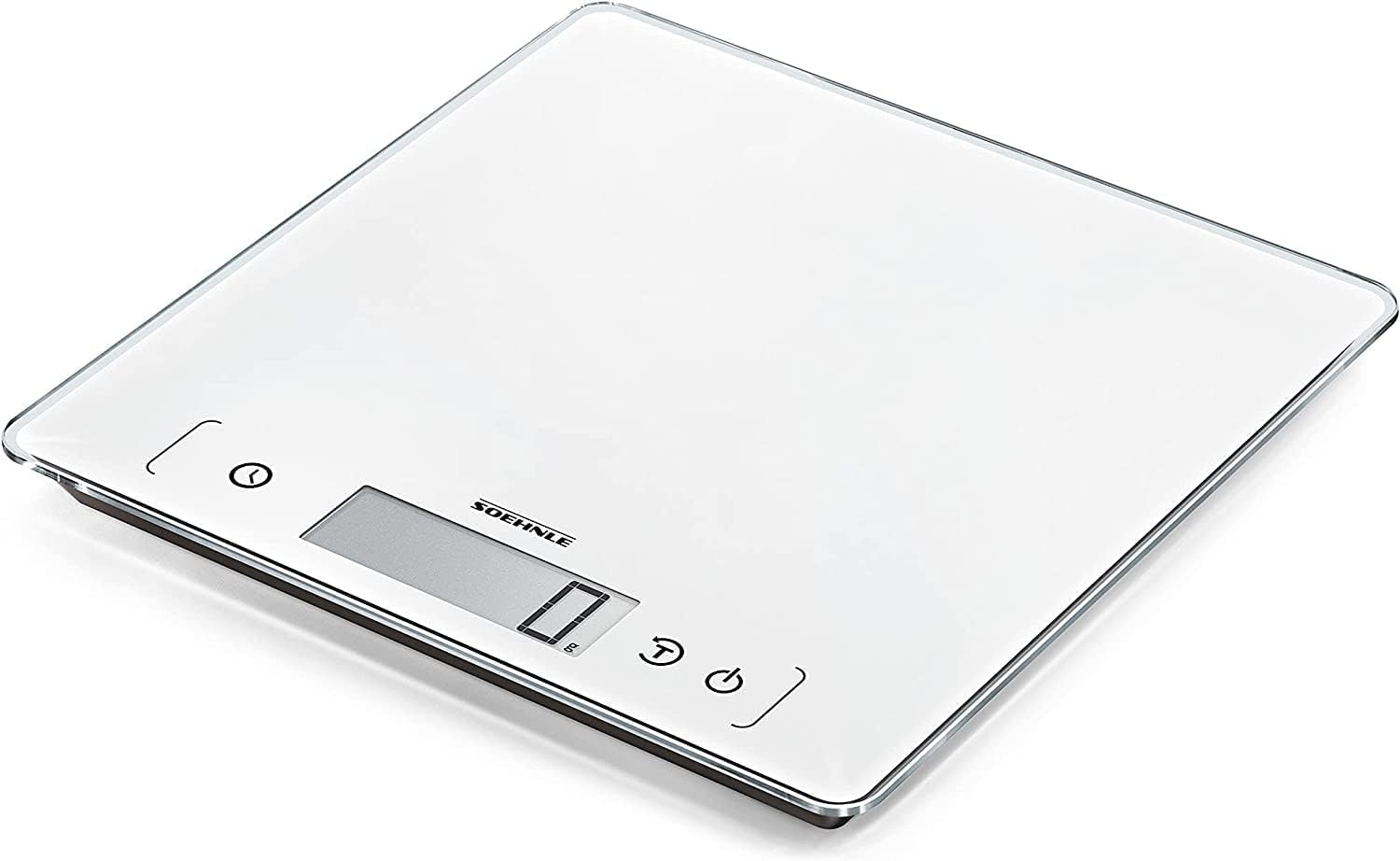 SoehnlePage Comfort 400 Digital Kitchen Scale, Large Scale For Baking Surface 22 x 22 cm, Easy Read Digits Large 20 mm High, Capacity 10 kg, Full Function Digital Scale Food