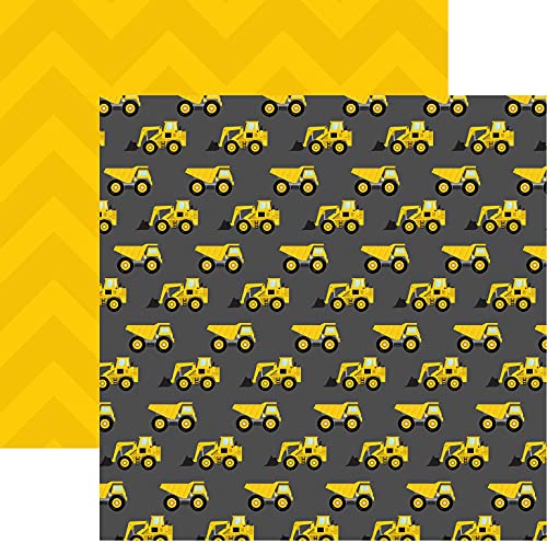 Dump Truck - Construction 12X12 Scrapbook Paper - 5 Sheets