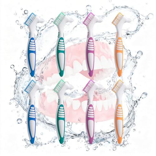 Mini Brosse A Dent Brosse A Dent Pour Appareil Dentaire Pour Nettoyage Quotidien – Double Tête Compact Design Pratique Élégant – 8 Pièces Portable...