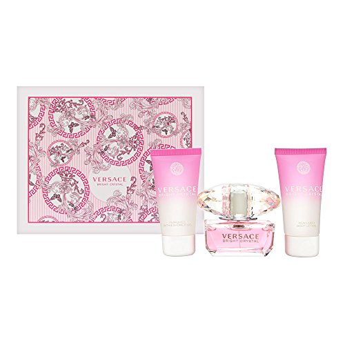 Versace Bright Crystal EDT 50ml + Showergel 50ml + Body Lotion 50ml for Women