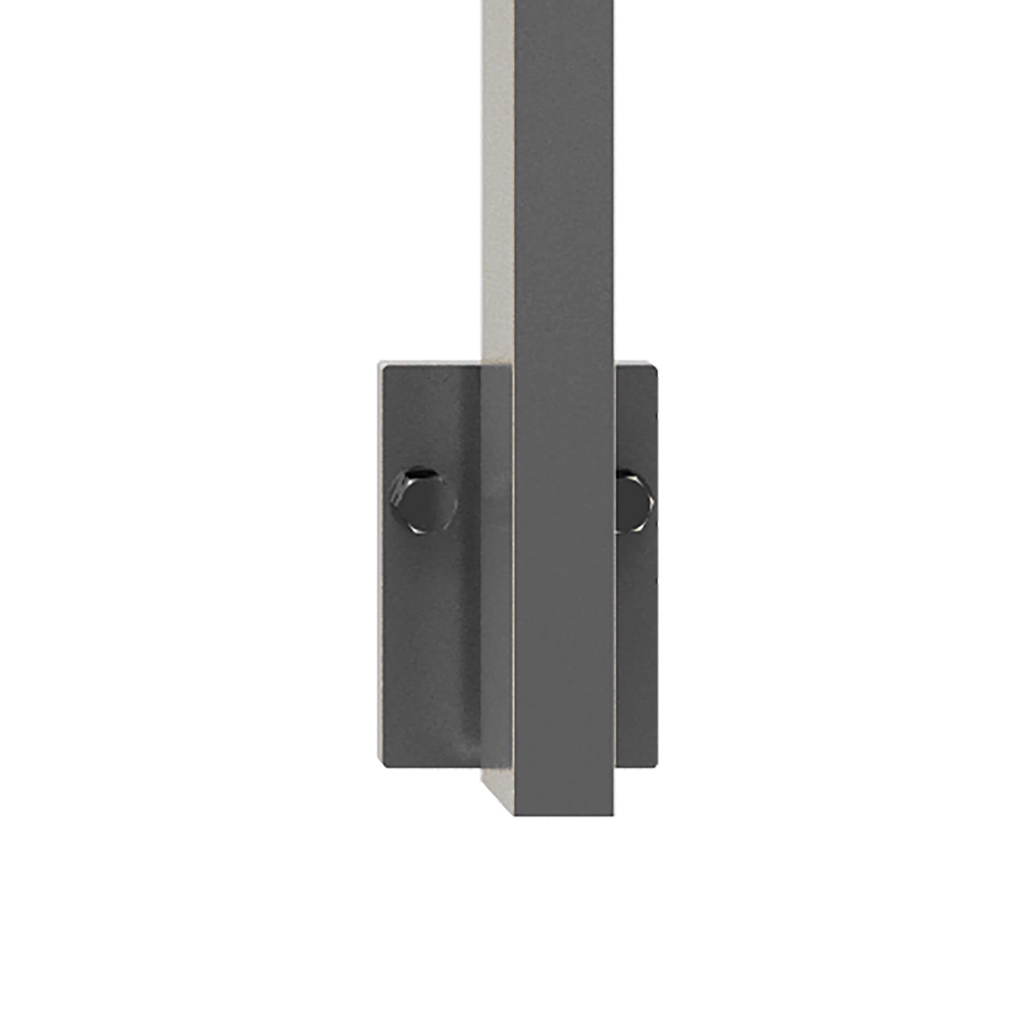 DOLLE Brüstungsgeländer Set aus Aluminium seitliche Montage eckiges Design 150 cm