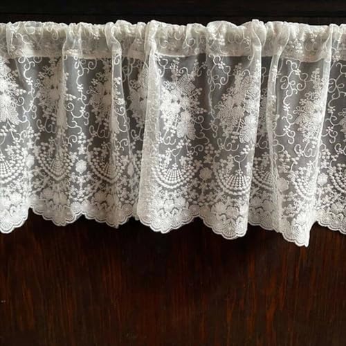 Vivienne(ヴィヴィアン) 【 カフェカーテン 30×120cm アイボリー 】 テーブルドゥフルールシリーズ レース 刺繍 のれん WK1940U [2]