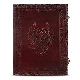 Wellbourne Leather Bound File Folder Portfolio A4 Handmade Expandable Resume Padfolio Embossed with