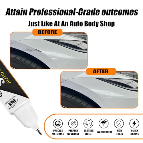 Image of Car Touch up Paint(Pearl White Multi-Coat(PPSW)) Compatible with Tesla Model Y /3 /X /S, Car Paint Pen Scratch Repair Two-In-One Touch Up Paint, Premium Car Scratch Remover for Deep Scratches