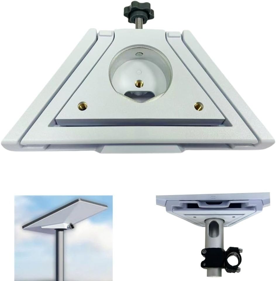 Starlink Mini Pipe Adapter for 1"-1.5" Pipes/Poles – Smaller Hole Design | Direct Mount Replacement for OEM Adapter, Fits RV Roof Racks, Balcony Railings, Posts & Tubes (Locking Mechanism)