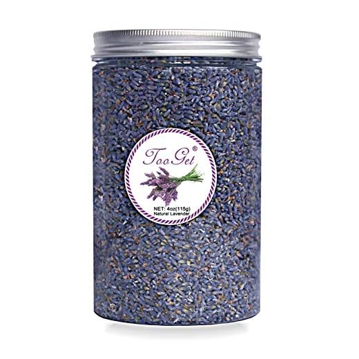 TooGet Fragrante Germogli Secchi di Lavanda, 100% Altopiano Prime Crescono Fiori di Lavanda, Ultra Grado di Lavanda Blu Premio Con La Bottiglia di Plastica PET(115g)