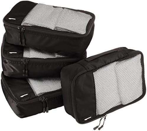 Amazon Basics Packing Cubes - Slim (4-Piece Set), Gray