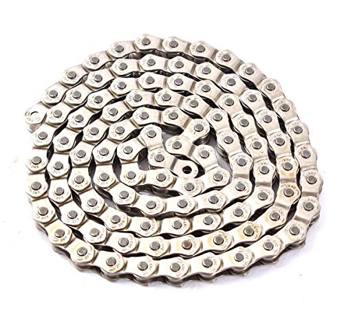 Chaîne KMC BMX Fixie halflink anti-déraillement argent 100 maillons 360g