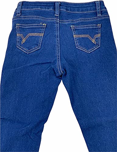 Image of ToBeInStyle Girl's Denim Easy Styling Classic Timeless Everyday Jeans Zip-Up Closure