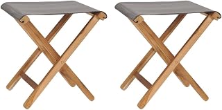 Juego de sillas de comedor para terraza, balcón, 2 unidades, madera maciza de teca y tela gris oscuro, adecuadas para terrazas, céspedes, casas de campo