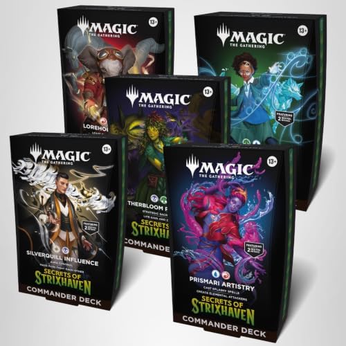 Magic: The Gathering Secrets of Strixhaven Commander Deck Bundle - Includes All 5 Decks (Silverquill Influence, Prismari Artistry, Witherbloom Pestilence, Lorehold Spirit, Quandrix Unlimited) — view 7