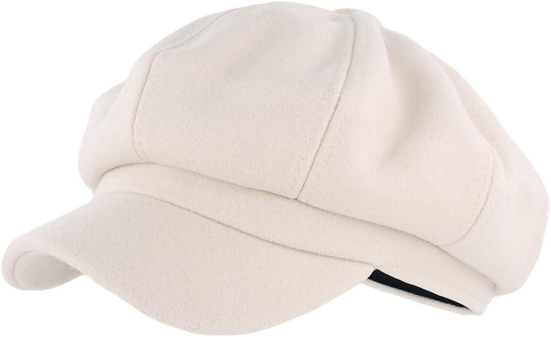 Gisdanchz Women's Wool Blend Newsboy Hat with Drawstring, Ventage Casual Style Cabbie Cap for Cold Days
