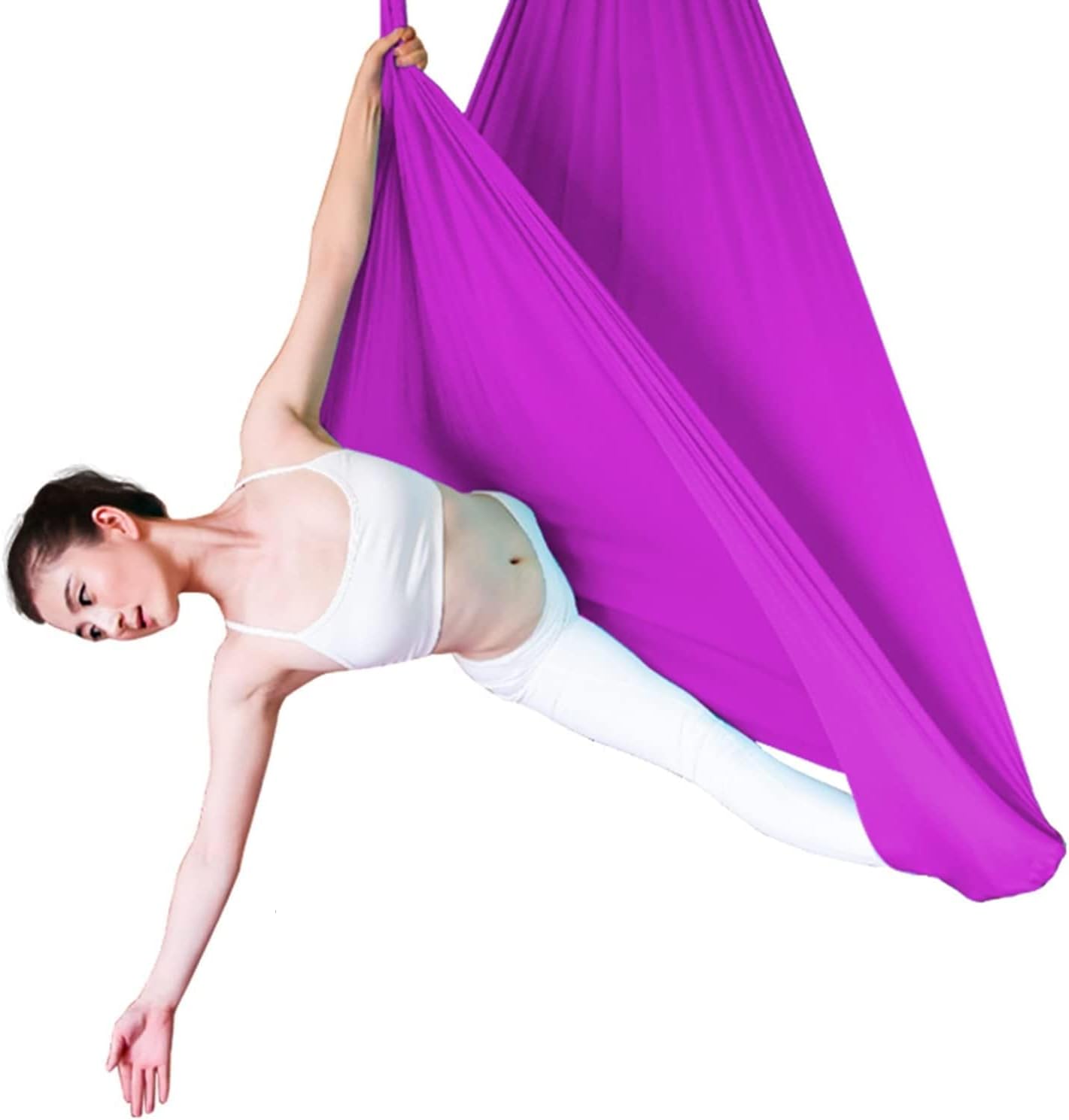 LJYT Yoga Hammock, Nylon Anti-Gravity Yoga Sling Equipment Set, Suitable for Yoga, Acrobatics, Circus Art, Aerial Dance (Color : Blue)