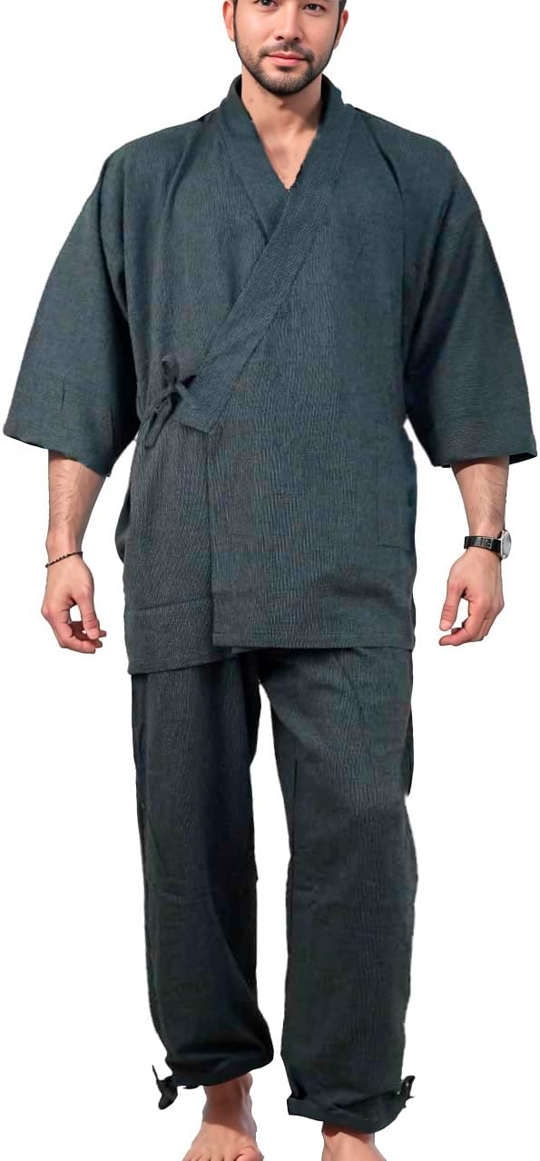 [MensNare] (メンズナーレ) 作務衣 大きいサイズ メンズ 男性 和服 甚平 C060402-05