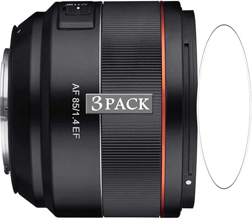 Vaxson 3-Pack Screen Protector, compatible with SAMYANG AF 85mm F1.4 EF TPU Film Protectors Sticker  Not Tempered Glass