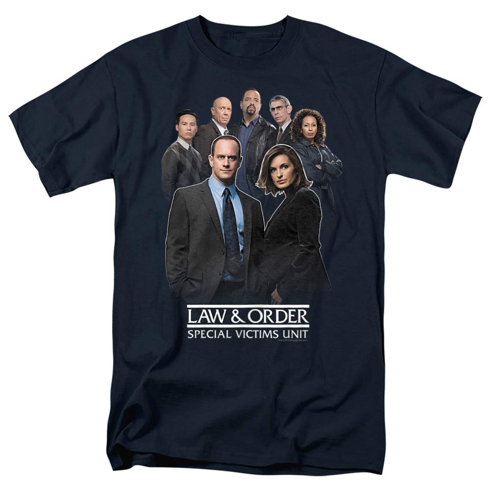Law & Order: SVU Team Unisex Adult T-Shirt, Navy, 2X-Large