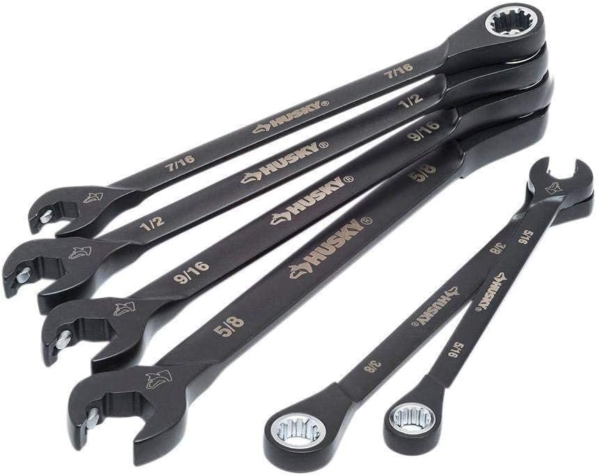 Husky 100-Position Double Ratcheting Wrench Set SAE (6-Piece)