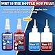 Schraubensicherung Blau und Rot, Schraubenkleber 50ml Mittelfest 50ml Hochfest Schraubensicherungsmittel Locktight Fadenverschluss für Schrauben Bolzen Metallbefestigungen gegen Lockerung und Leckage