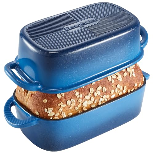 HONGBAKE Everline 2-in-1 Enameled Cast Iron Loaf Pan 9x5
