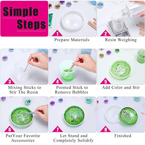Ashtray Mold for Resin, Flasoo 5pcs Ashtray Epoxy Silicone Molds for Resin Casting Include Square Resin Mold, Round Epoxy Mold, Heart Ashtray Mold, Resin Flower Mold and Diamond Resin Silicone Mold - Thumbnail 2