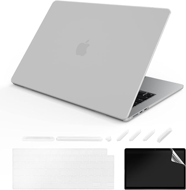 SanMuFly Compatible with MacBook Air 13.6 inch Case Model A2681(M2 ) 2022 ,Matte Protective Hard Shell Case Cover, Plastic Hard Shell & Keyboard Cover & Screen ProtectorMatte