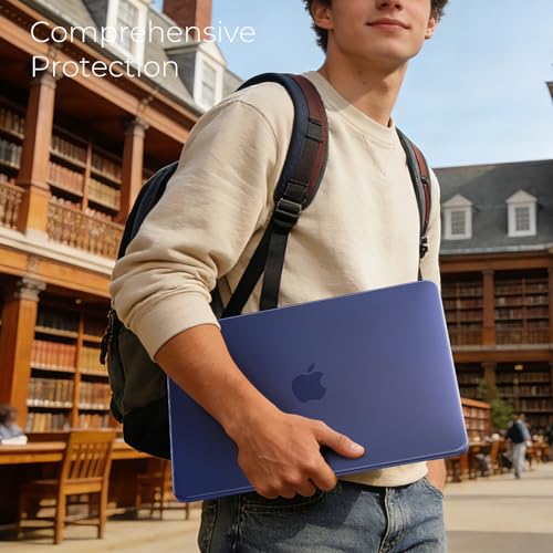 Image of EooCoo Case Compatible with MacBook Neo 13 inch 2026 Model A3404 with A18 Pro chip, Lightweight Hard Shell Scratch Resistant Protective Cover, Matte Indigo