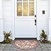 MANO Front Door Mat Outdoor Entrance, Heavy Duty Doormat Half Circle Rug for Outside Entry, Welcome Mat for Indoor Half Round Door Mats with Non Slip Rubber (21