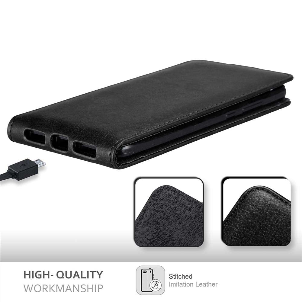 Cadorabo Custodia Flip Con Chiusura Magnetica Per Huawei Nova 2 - Colore Nero Notte, Finta Pelle, Portafoglio, Protezione Completa