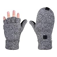 TAGVO Gants Sans Doigts Mitaines Demi Doigts 4 Paires, Extensible Tricotés Gants Chauds D'Hiver, Mitaines Femme, Poignet Main Bras