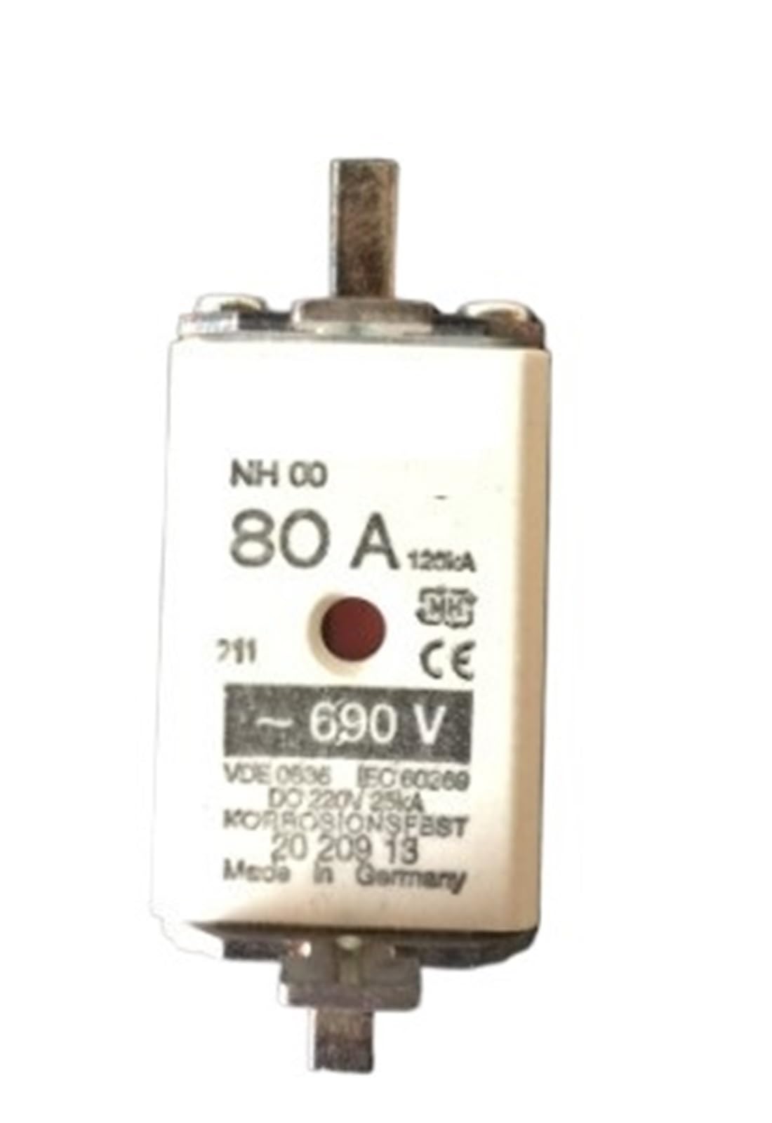 Fuses: NH00 160A 500V aR 2000104 / 100A 125A 2000113 80A 690V 2020913