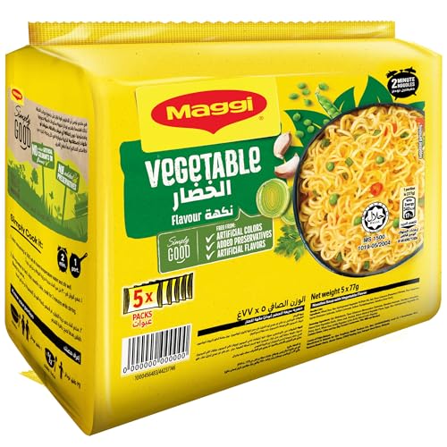 Maggi 2 Minutes Vegetable Noodles 5 x 77g