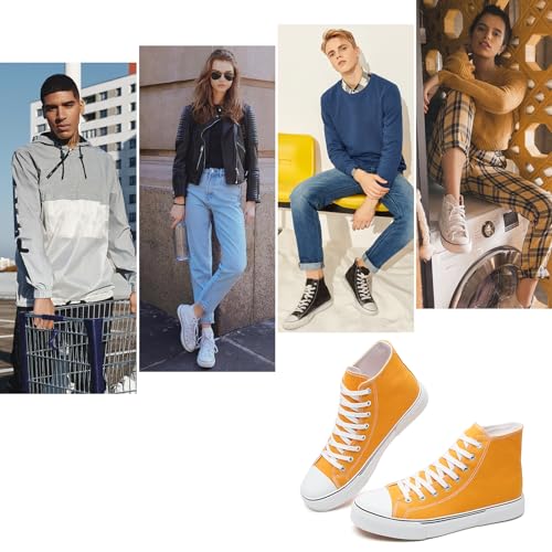 Image of hash bubbie High Top Canvas Sneakers Fashion Walking Shoes | high tops non slip on walking breathable casual comfortable lace up tennis shoes
