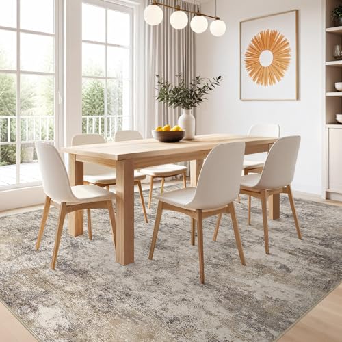 Nakagishi Boho 9x12 Area Rug Living Room Rugs Machine Washable Brown Grey by Nakagishi - Used condition - Image 6