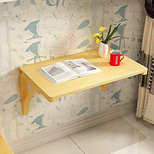 Étagères murales flottantes et bureau d'angle en bois avec table à abattant - 2