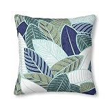 Leaf Wall Navy Blue Pine and sage Green Leaves Mint Lines Velvet Throw Pillow Covers Sofa Pillowcase