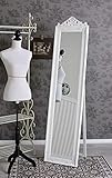 Material: Holz & Glas Ankleidespiegel Standspiegel Weiss Landhausstil Spiegel 180 x 44cm sna001 Palazzo Exklusiv