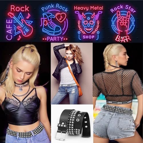 Image of Studded Punk Y2K Goth Belt for Men or Women