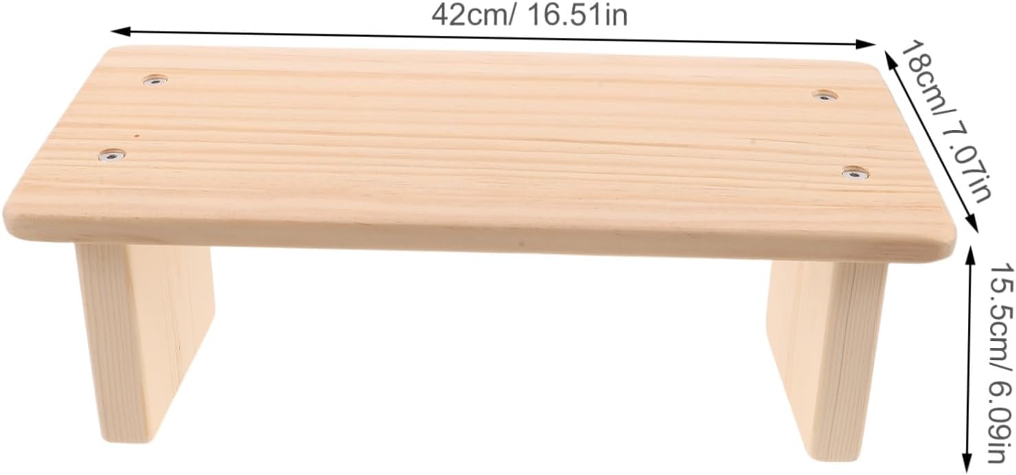 Wooden Prayer Kneeler Bench Stool for Home Church Worship | Beige Finish, Compact Size, Portable Build, Easy Maintenance Surface, Knee Comfort Protection for Meditation Rituals