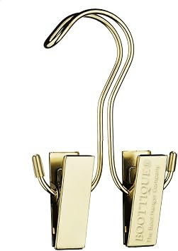Original Boot Hanger - Shoe Storage Space Saver Set of 3; Boot Hanger, Holder, Clips, Storage Champagne Gold