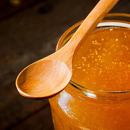 oupados Pack of 12 Small Wooden Spoons Wood Honey Teaspoon Wooden Kitchen Spoons for Spice Condiments Coffee Tea Sugar Salt Jam Dessert Ice Cream Spoons - Image 4