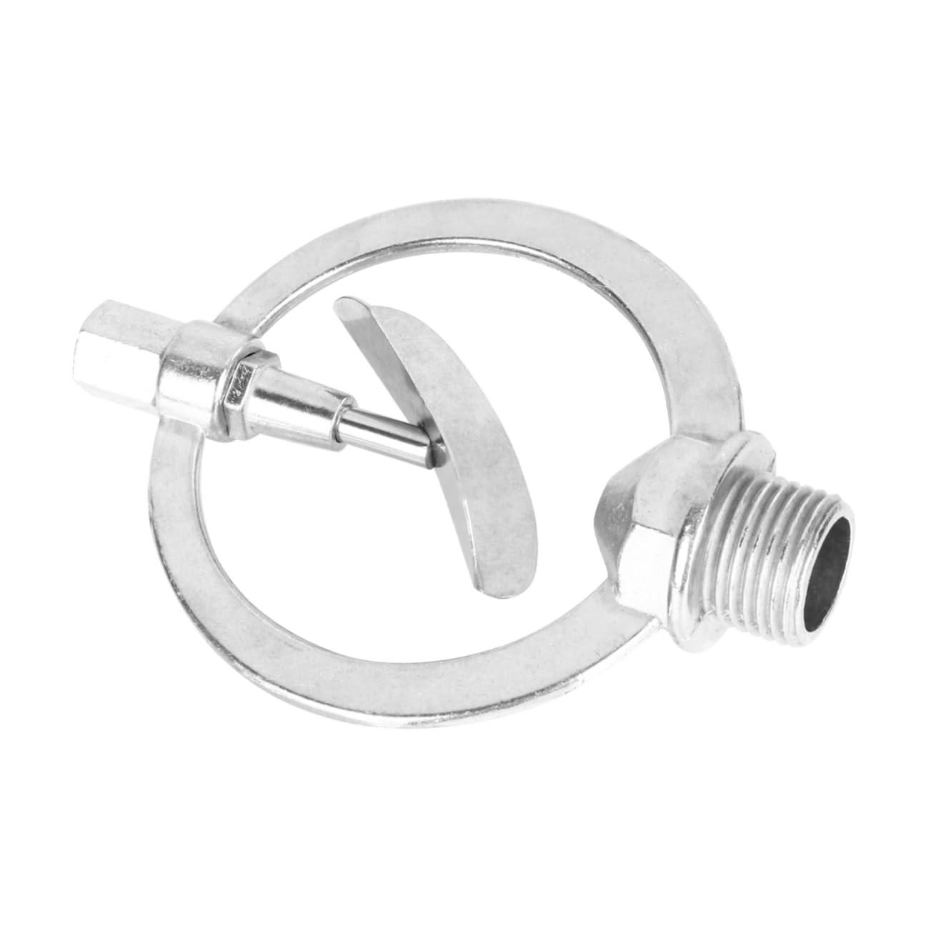 CAXUSD Heavy Duty Zinc Alloy Rotary Irrigation Sprinkler Degrees Spray for Garden Lawn Landscape and Greenhouse Silver Finish