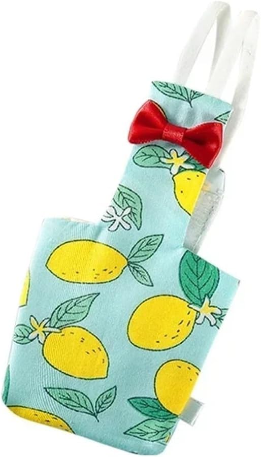 Bird Diaper, Adorable Bird Outfit Parrot Diaper Washable Birds Flight Suit Cute Colorful Fruit Multi-Size Clothing for Universal(Green Lemon,Small)