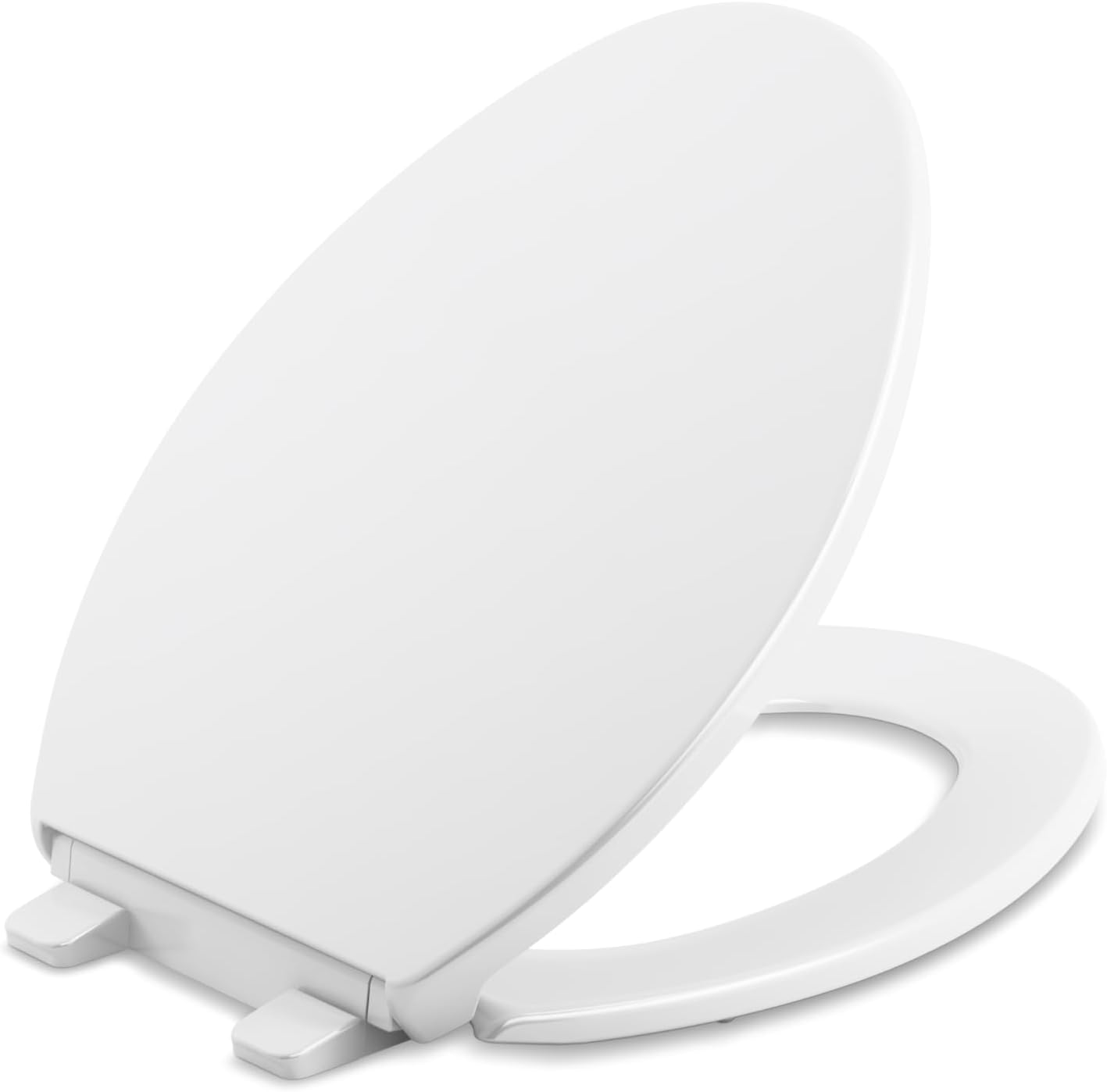 KOHLER K-4774-0 Brevia with Quick-Release Hinges Elongated Toilet Seat, White