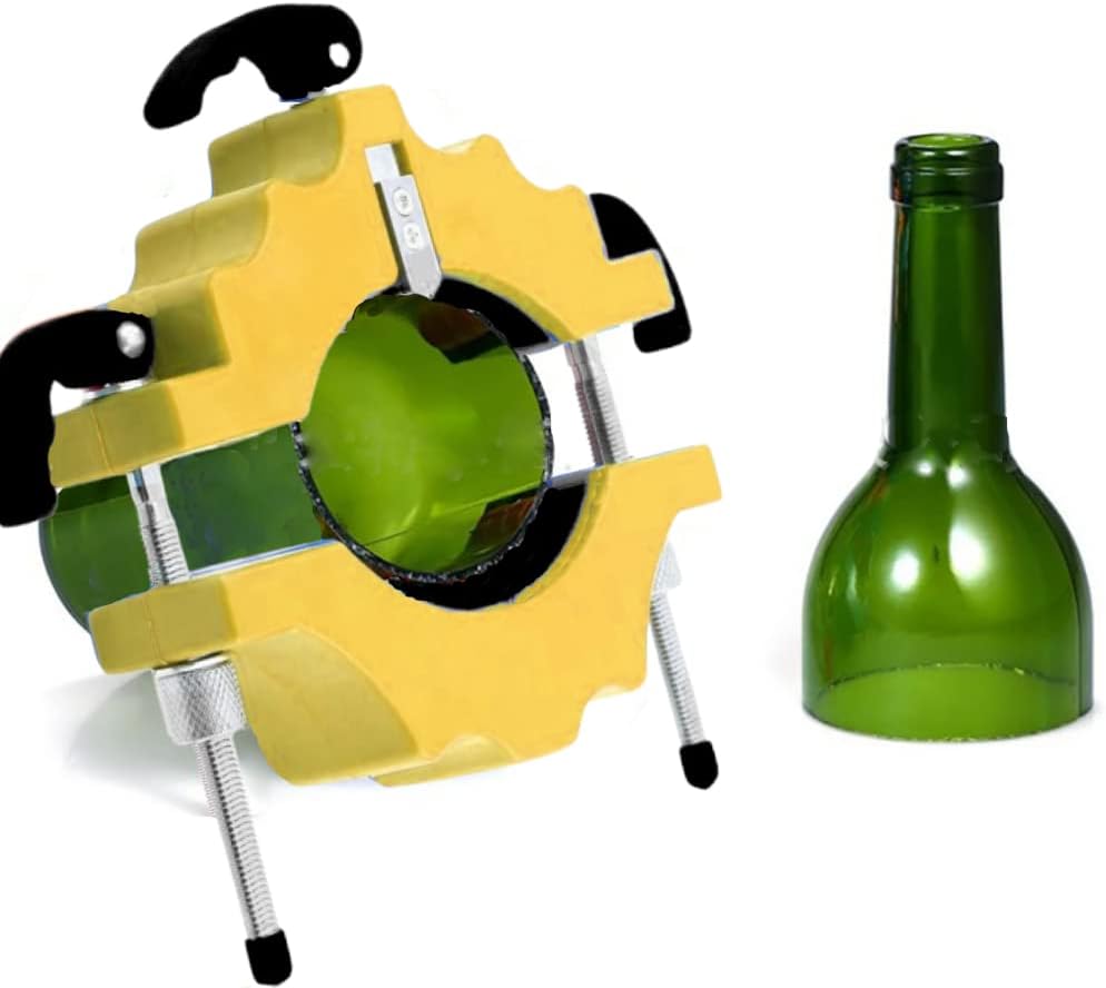 Glass Cutter, Bottle Cutter Glass Tool Craft Cutting Kit Jar Cutter Machine Cutting Tool Glass Cutting Machine Scoring Etchor Wine Bottles Recycle Tool for Thicknesses 2~8mm
