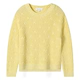 TRENDSTITCH Girls Sweaters Crewneck Drop Shoulder Long Sleeve Pullover Jumper Cotton Fall Winter Chunky Fancy...