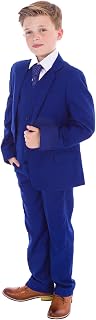 Boys Blue Suits Electric Blue Suit Navy Formal Wedding Pageboy Party Prom 5pc Suit