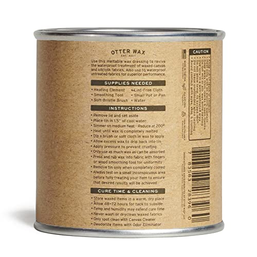 Otter Wax Heat-Activated Fabric Dressing | 1/2 Pint | All-Natural Water Repellent | Made In Usa #TOP1