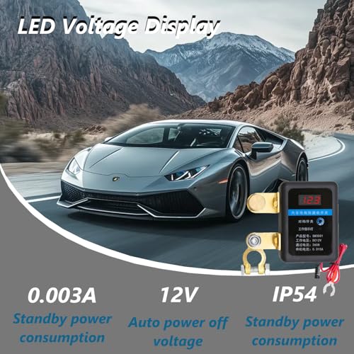 Image of Remote Battery Disconnect Switch 12V Smart LED Remote Control | LED Indicator, Remote Battery Kill Switch, Car Battery Disconnect, 12V for Vehicle, Truck RV Boat